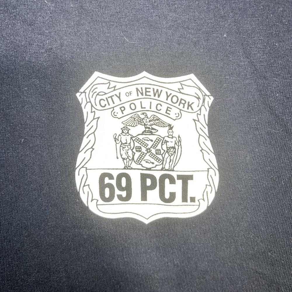 VTG NYPD T Shirt Youth Sz M Blue Canarsie Brooklyn New York Finest 69 Pct. Tee - Picture 4 of 7